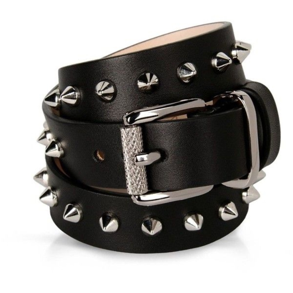 Barbara Bui Leather Bangle Stud Bracelet, made in Italy
